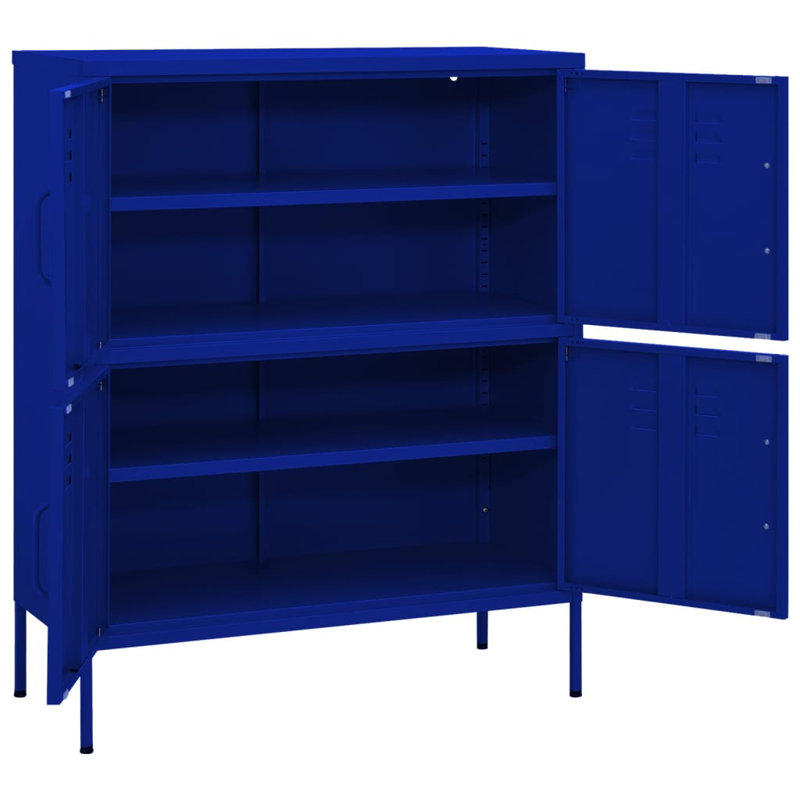 Classeur autoportant avec tablettes pour le bureau, Bleu marine