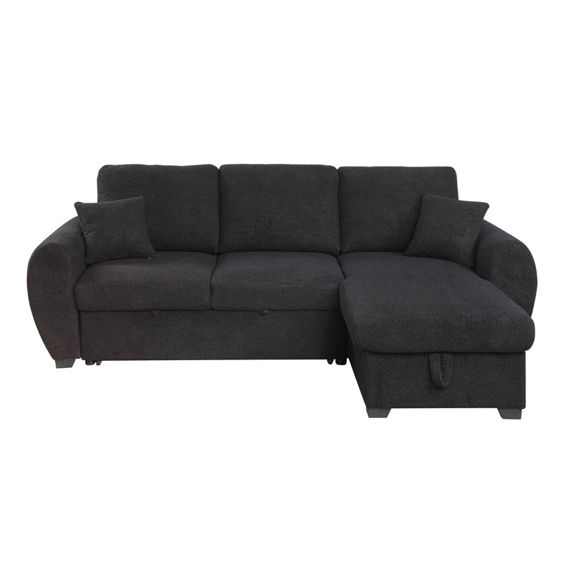 Canapé-lit modulaire réversible en molleton avec rangement 95 po Veronica