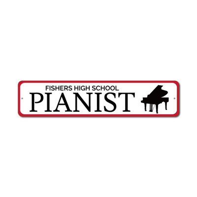 Plaque en aluminium Pianist