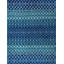 Tapis bleu / ivoire en polypropylène tissé à la machine Briehn-2111420135