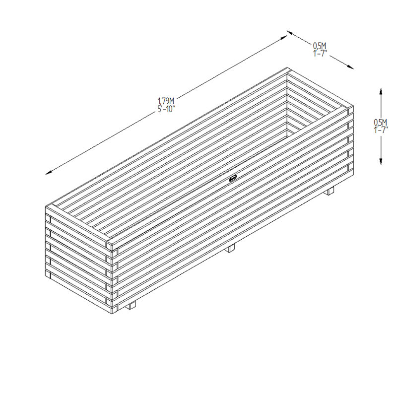 Lomello Wood Planter Box