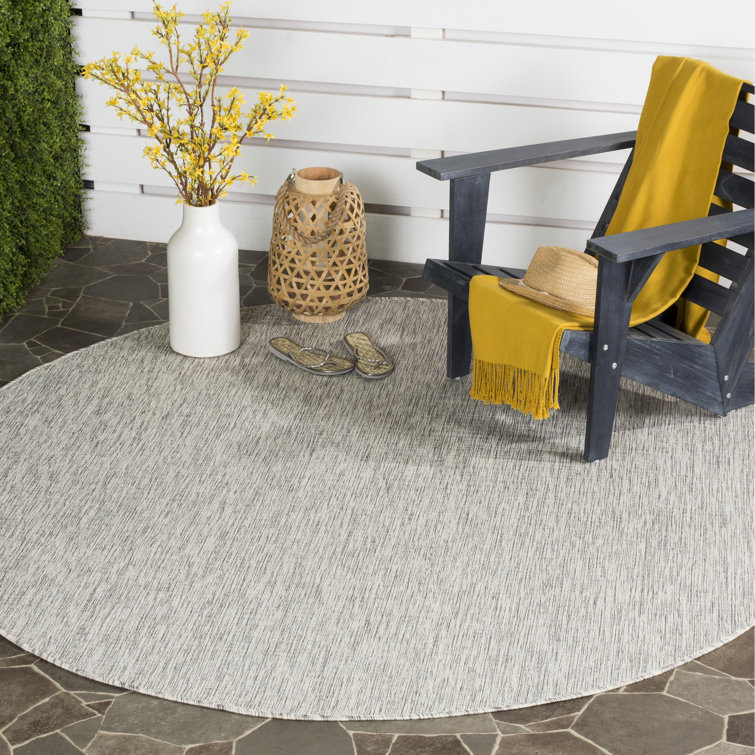 Arneshia Gray/Turquoise Indoor/Outdoor Area Rug