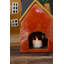  Ensemble de 3 figurines de maison en céramique H 10 "