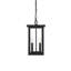 Luminaire suspendu d'extérieur noir 7 po Mershon