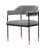 Lia Modern Chenille Upholstered Metal Side Chair in Gray-91028767