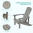 Younts Outdoor HIPS Plastic Adirondack Chair Modern Patio-591462220