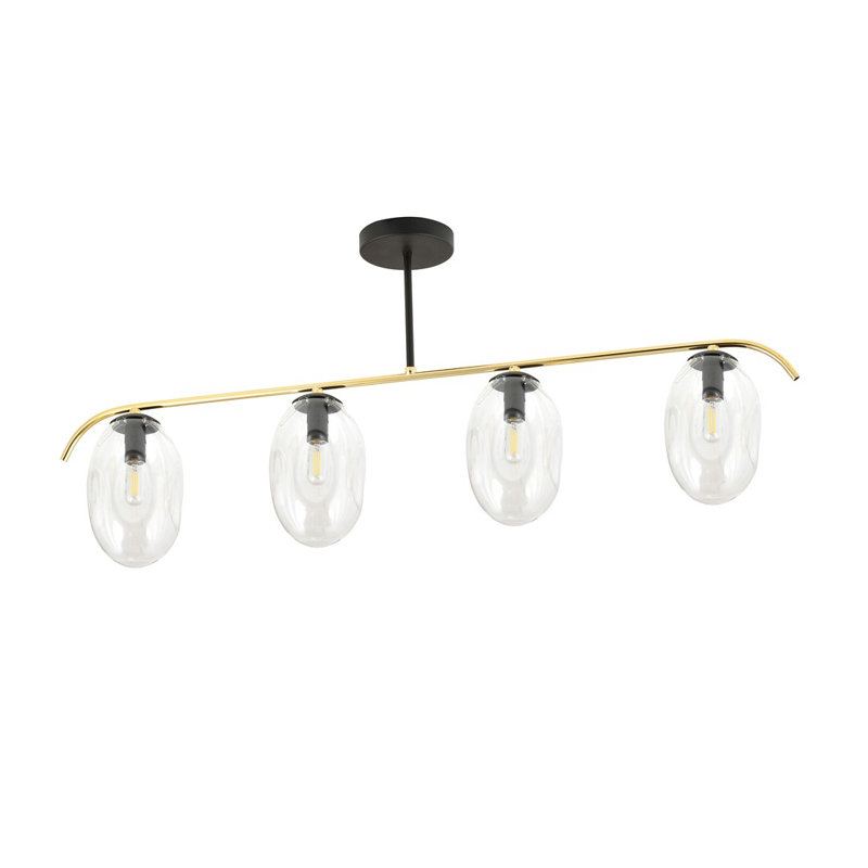 Linndale 4 - Light Kitchen Island Chandelier, Transparent