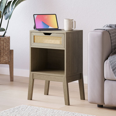 Anurima End Table and Built-In Outlets