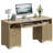 Luing 59''Fluted Executive Desks with File and Storage Drawers , Computer Writing Desk with Keyboard Tray, Home Office Desks with Cable Management and 2 Open Compartments-1033999542