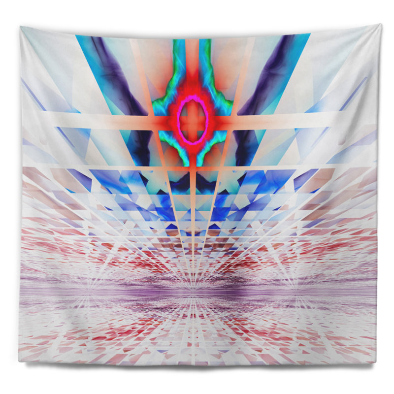 Tapisserie steampunk abstract cosmique horizons, H 50 po x l 60 po