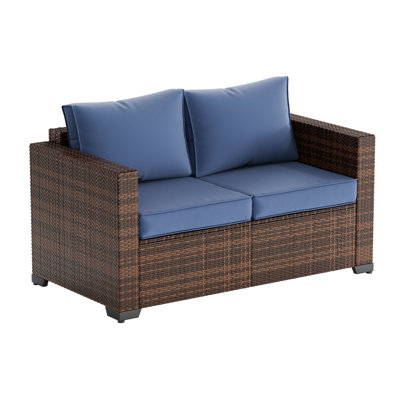 Stylish Wicker Outdoor Patio Loveseat