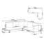 Garden Corner Sofa 5 Seater MARETTIMO Certified Acacia Wood Red-296697903