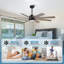 Ventilateur de plafond à DEL intégré à 8 pales Ladanna-804234923-804234913