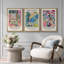 Classical Artwork "Vibrant coloré, décoration murale Henri Matisse, images murales de paysage abstrait moderne, grande impression sur toile encadrée, ensemble de 3 pièces" 16 "x 24" x 3 pièces, 24 "x 36" x 3 pièces-91875228-91875226