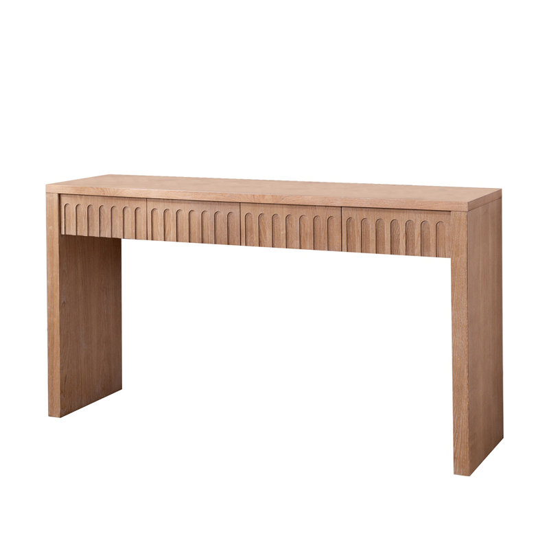 Console à 4 tiroirs, Naturel