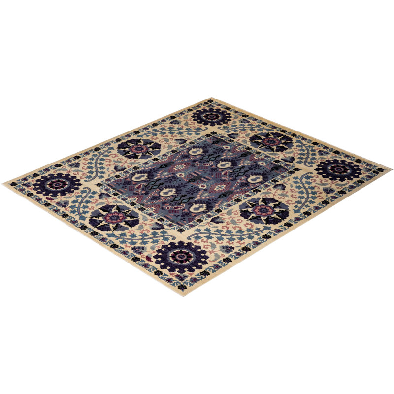 Suzani One-of-a-Kind 8'1" X 9'4" Hand Knotted Area Rug
