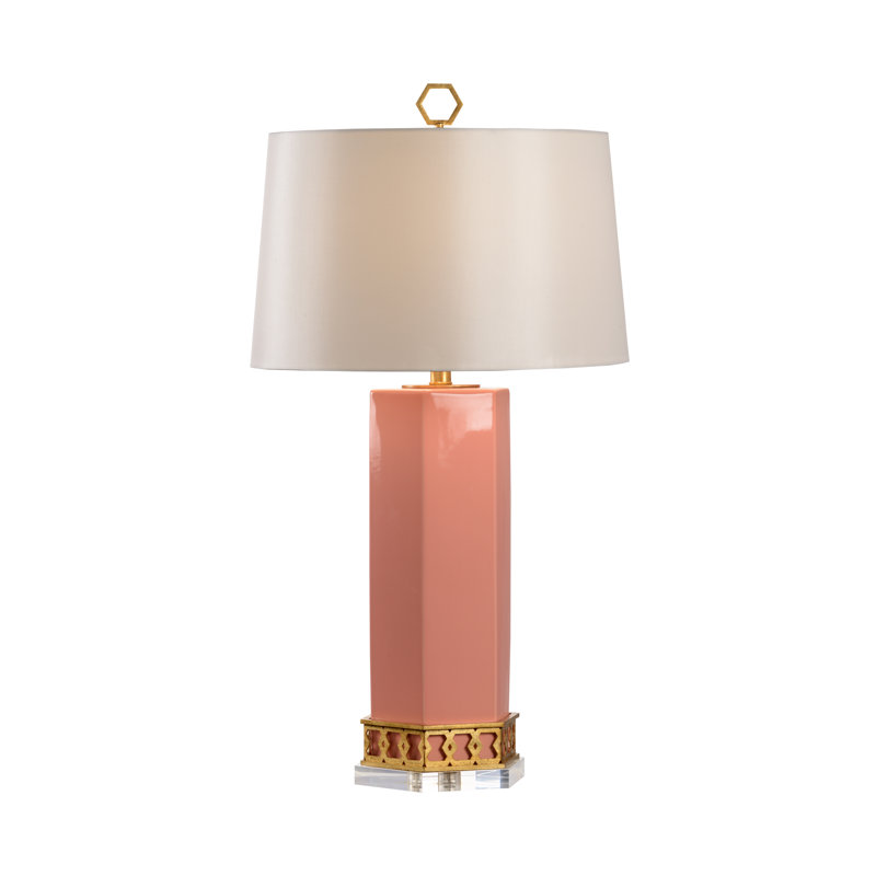 Miriam Table Lamp, Coral/Gold