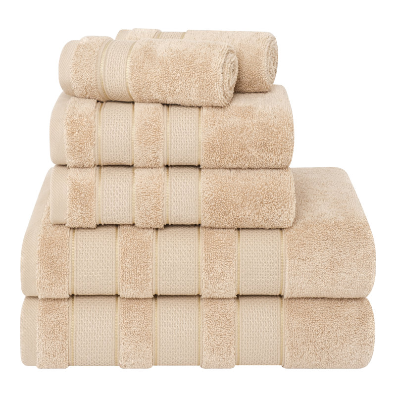 Karani Luxury Extra Soft 100% Cotton 6 Piece Bath Towel Set, Taupe