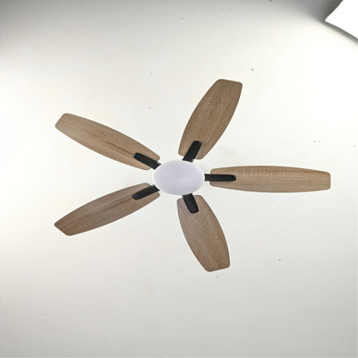 48" 5PCS  Plywood Blades Ceiling Fan With Lights Remote Control,Quiet DC Motor  Ceiling Fans 6 Speed Levels,Reversible Ceiling Fan,For Patio Living Room, Bedroom, Office,Indoor.