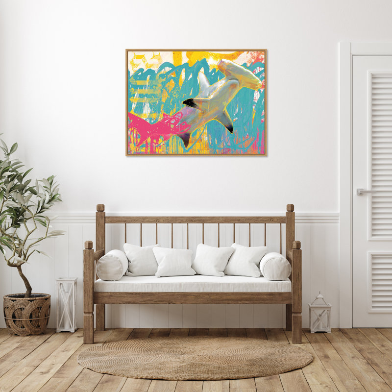 «Swim» par Porter Hastings, reproduction d'art sur toile encadrée, H 32 po x l 42 po