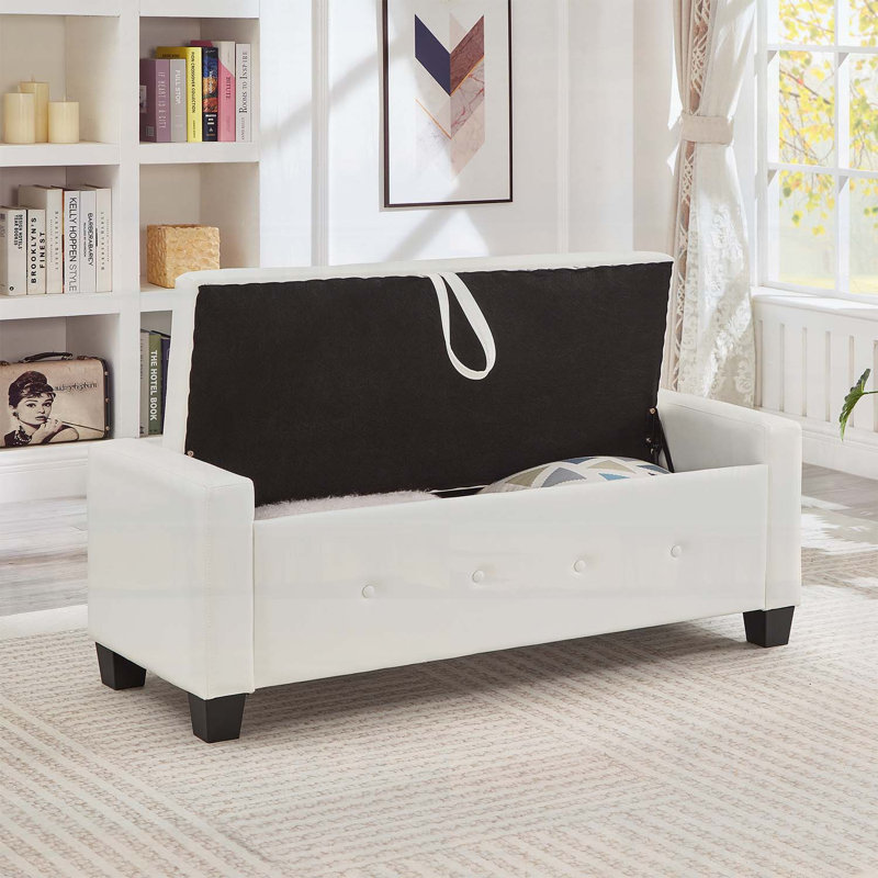 Repose-pieds polyvalent seulement, Faux Leather, Ivory White