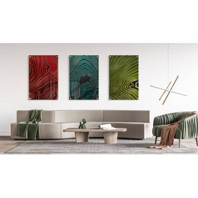 " Twisted Lines " 3 - Pieces
