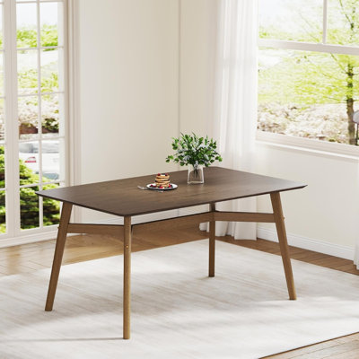 Grande table de salle à manger moderne en bois pour 4 à 6 personnes, 59 po