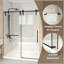 Porte de douche sans cadre 56-60 x 76 - verre 8 mm, cadre en acier inoxydable