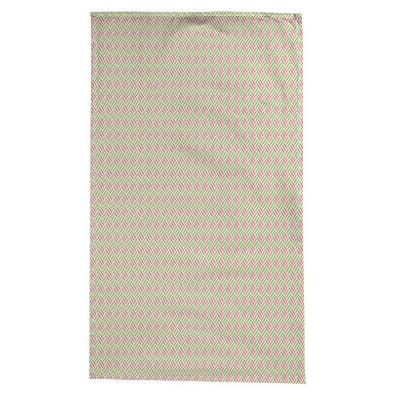 Nappe à carreaux à rayures Leffel, Rose / vert