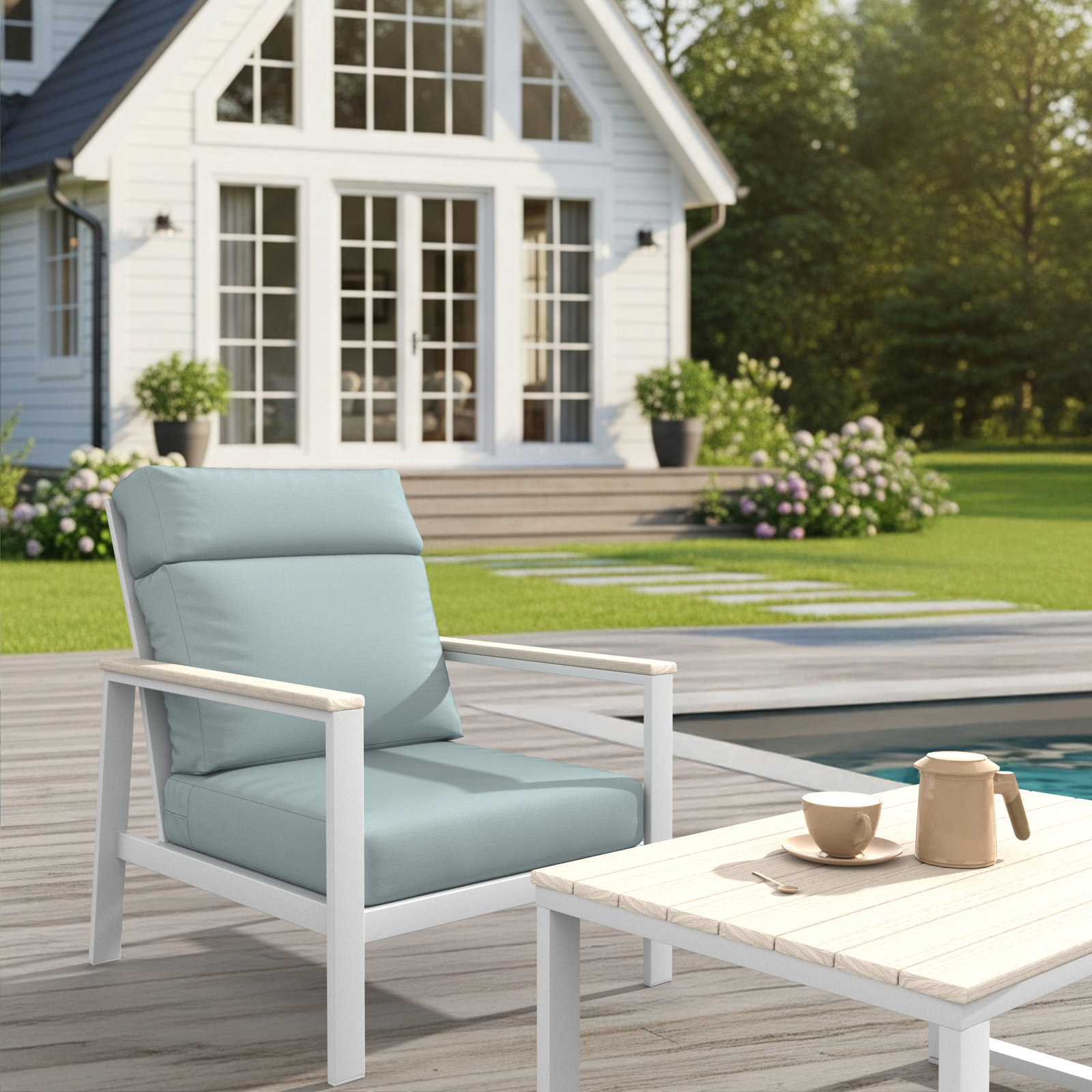 Townsend Sunbrella® Patio Lounge Chair, Bliss Dew
