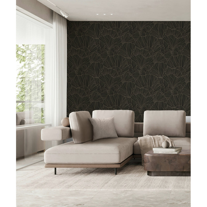  Frosted Linen Coral Way Peel And Stick Wallpaper, Wrought