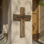 Croix murale Faith - naturel brûlé