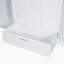 Lit escamotable simple avec tablettes de chevet et garde-robe, blanc