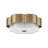 Aubrielle 2 - Light Vintage Distressed Gold Leaf Flush Mount Light for Bedding Room