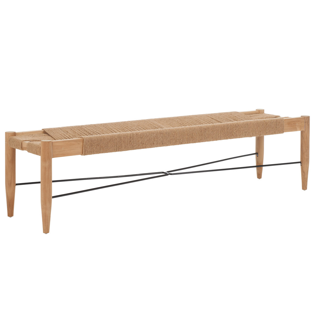 Ashala Solid Wood Bench Longshore Tides Leg 