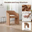Chaise d'appoint rembourrée en lin avec accoudoirs-1878350872