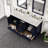 Minnich 60'' Double Bathroom Vanity with Carrara Marble Top