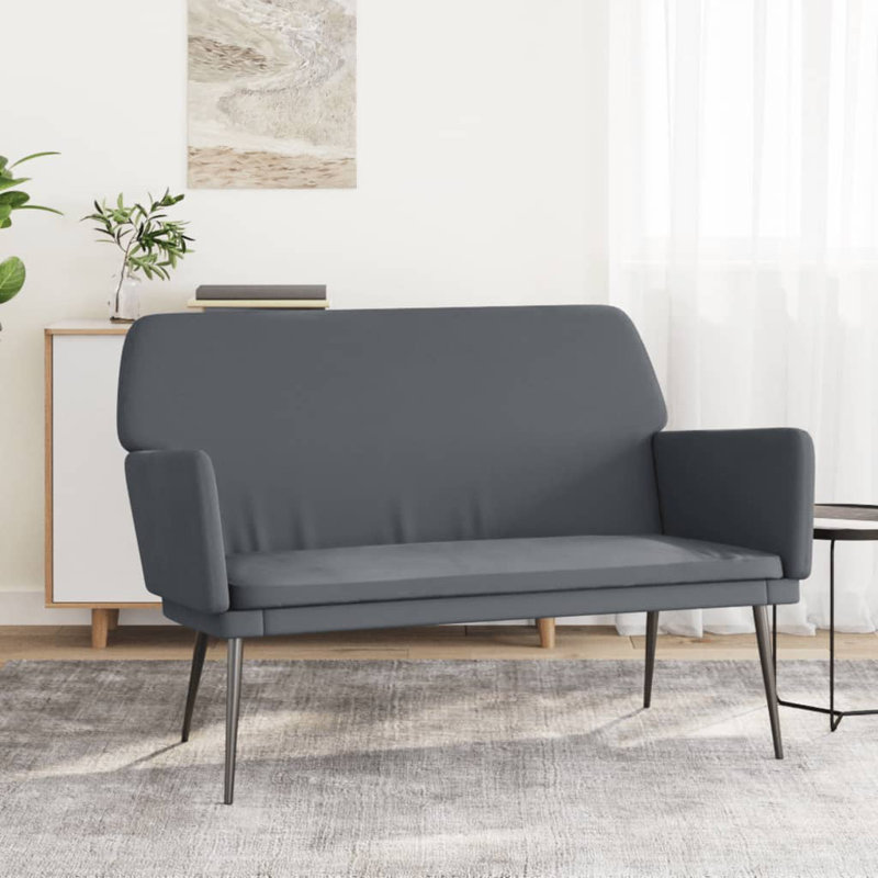 Banc rembourré Jillann, Gris foncé