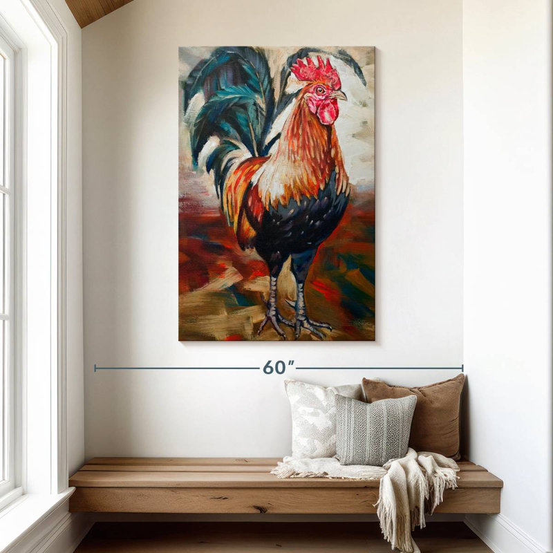 Brampt Solo Rooster, 48" H x 32" W
