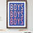 Boys Boys Boys - Picture Frame Typography-62806621-62806619