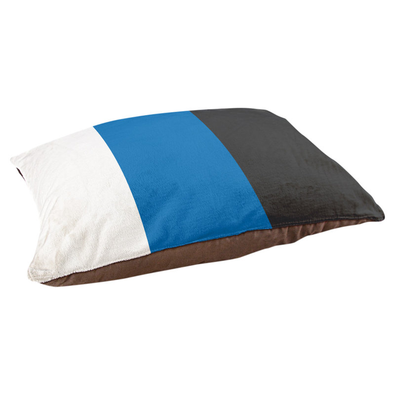 Coussin Golden State, Grand (l 40 po x P 30 po x H 14 po), Blanc / bleu royal / ardoise