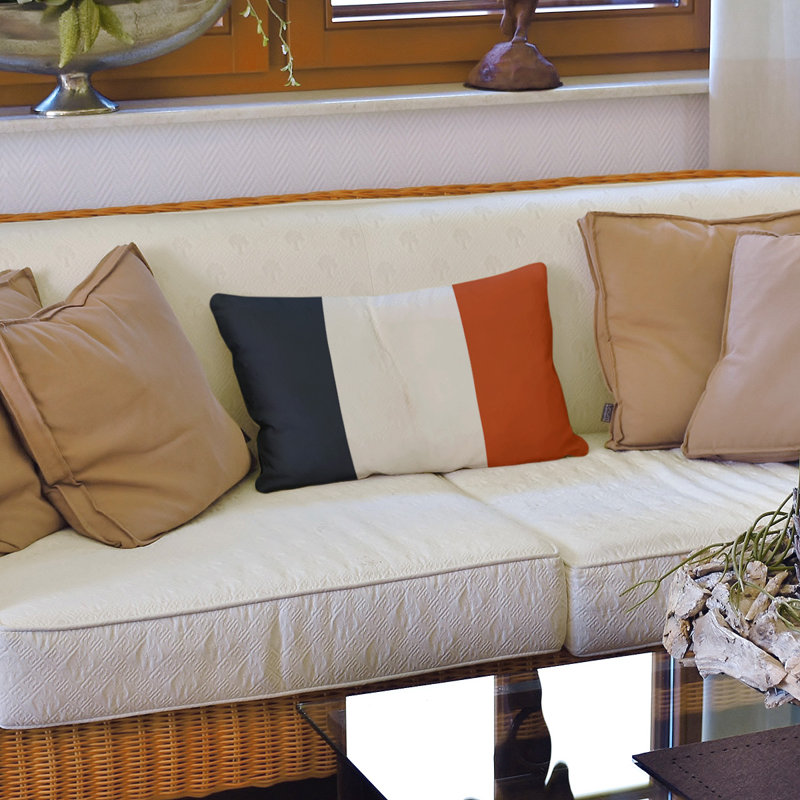 Housse de coussin lombaire Atlanta, Chicago, Tangaroa foncé / orange