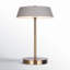 Pretoria 14 In. Integrated LED Brushed Nickel Table Lamp With Teal Metal Shade, On/Off Touch, And USB Chargeports-1801875902-1801875901
