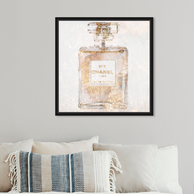 Parfum Glimmer - peinture sur toile, Impression encadrée, H 40 po x l 40 po, Noir