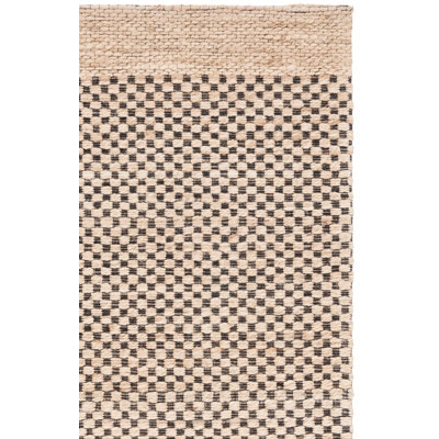 Tapis 675 fibres naturelles beige / noir