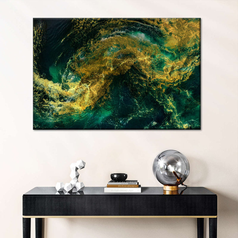 Vagues d'eau, reproduction sur toile, H 8 po x l 12 po x P 1 po