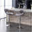 Masaccio Velvet Upholstered Adjustable Swivel Barstool, Set Of 2, Gray