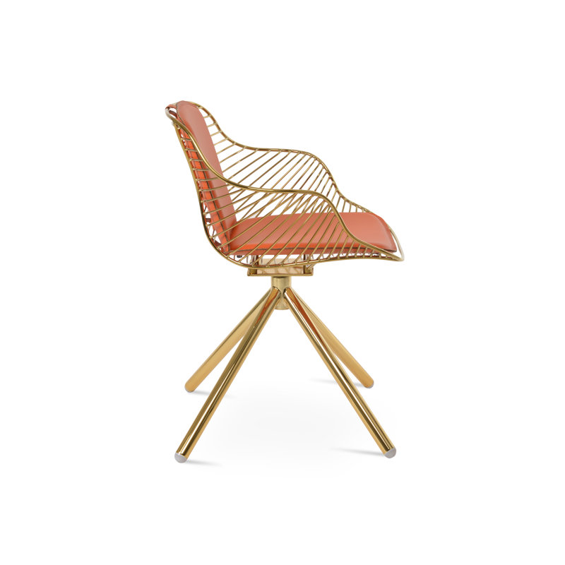 Fauteuil Zebra, Orange, Or