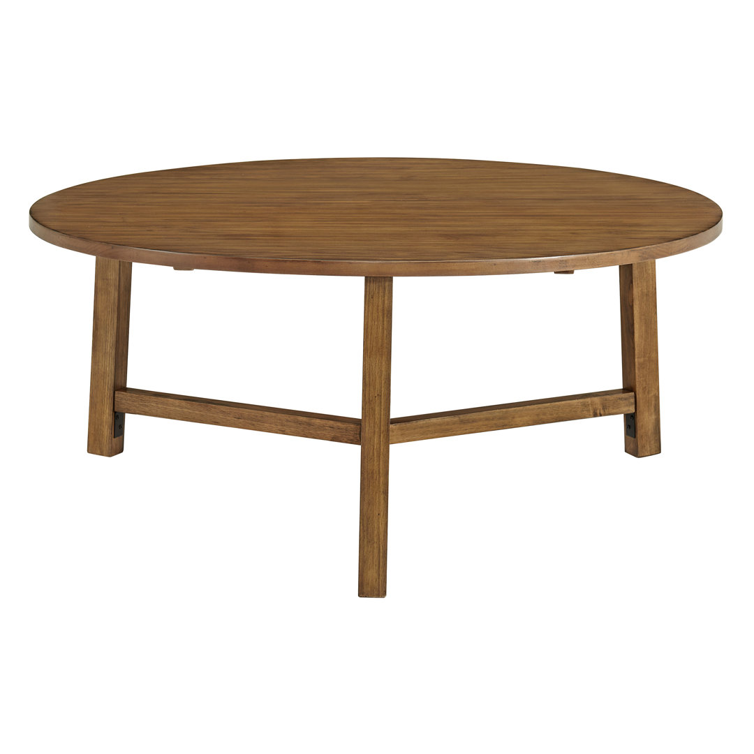 Newbury 44in Round Solid Wood Coffee Table Red Barrel Studio®
