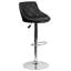 Tabouret de bar à hauteur réglable en vinyle avec siège baquet et dossier à motif de losange Occoquan-38329625